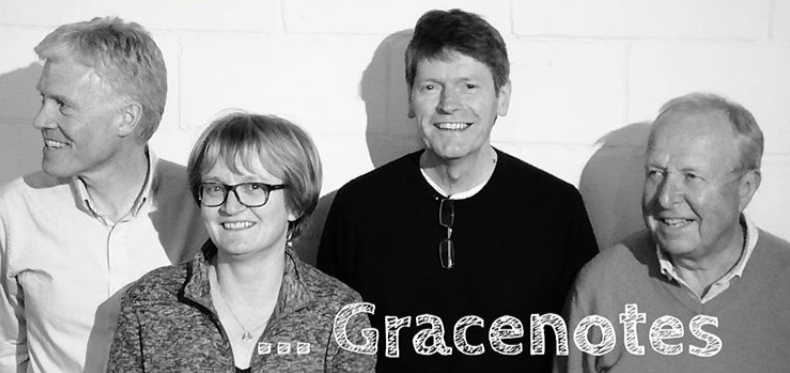 Image of four singers from the band Gracenotes